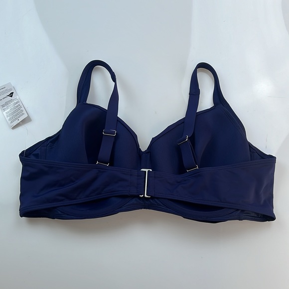 Lands End Chlorine Resistant Twist Front Underwire Bikini Swimsuit Top S119-1 - Picture 6 of 6